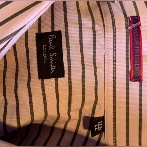 Paul Smith 17 1/2 x 44 Purple Striped Dress Shirt - Picture 3 of 4